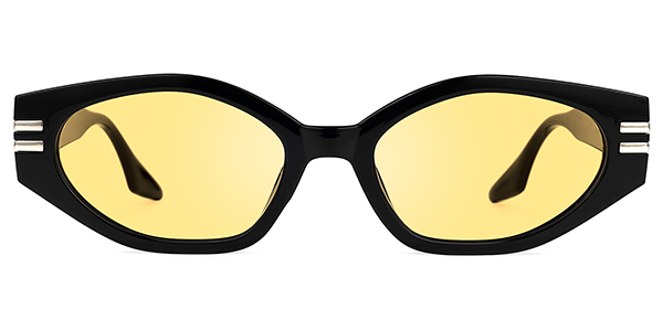 Reena Geometric Black Sunglasses